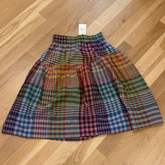 Free People Rujuta Sheth WAVE SKIRT | POSTCARD CHEX Small NWT $198 - Picture 3 of 10